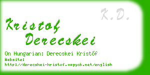 kristof derecskei business card