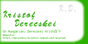 kristof derecskei business card